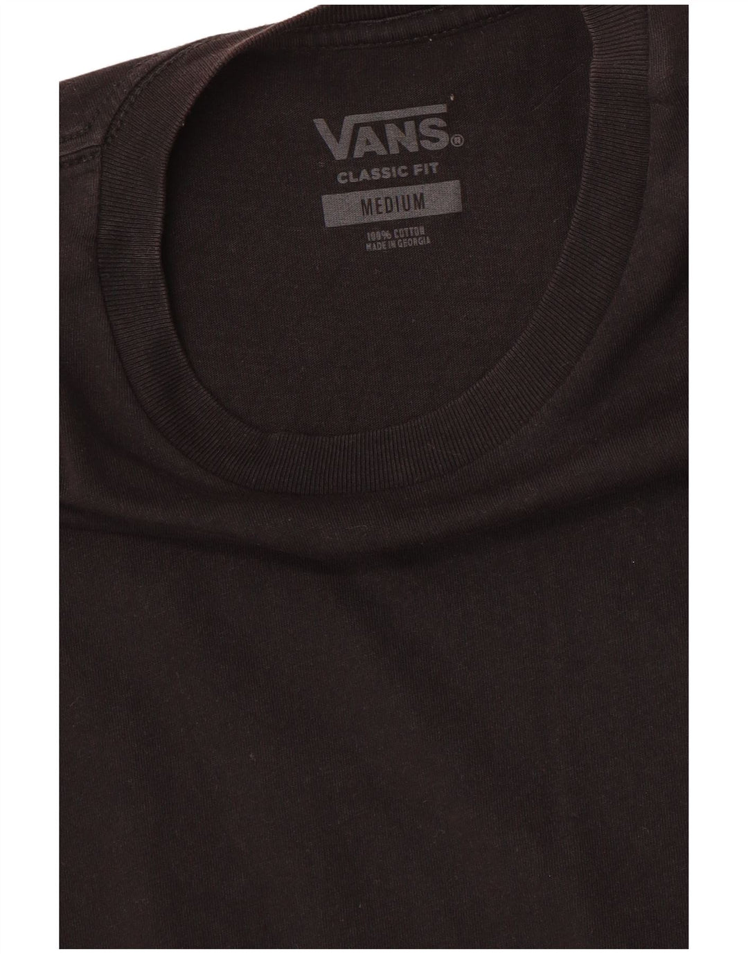 VANS T-shirt coupe classique pour homme en coton noir moyen