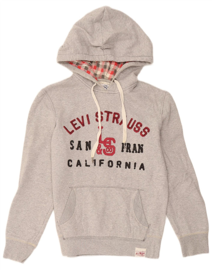 Levi's Pull à Capuche Graphic Homme Petit Gris Coton