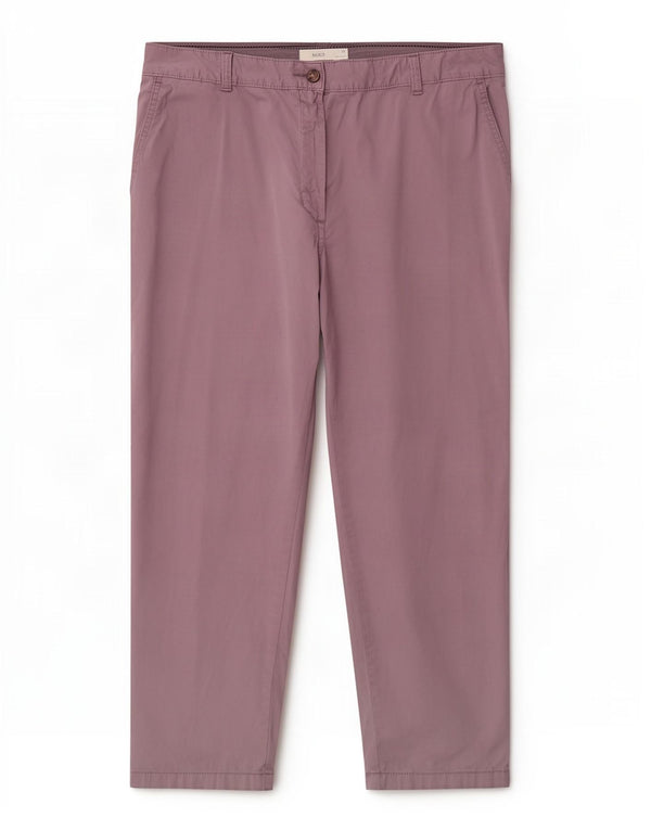 Marks & Spencer Pantalon chino droit pour femme UK 16 Large W34 L26 Violet