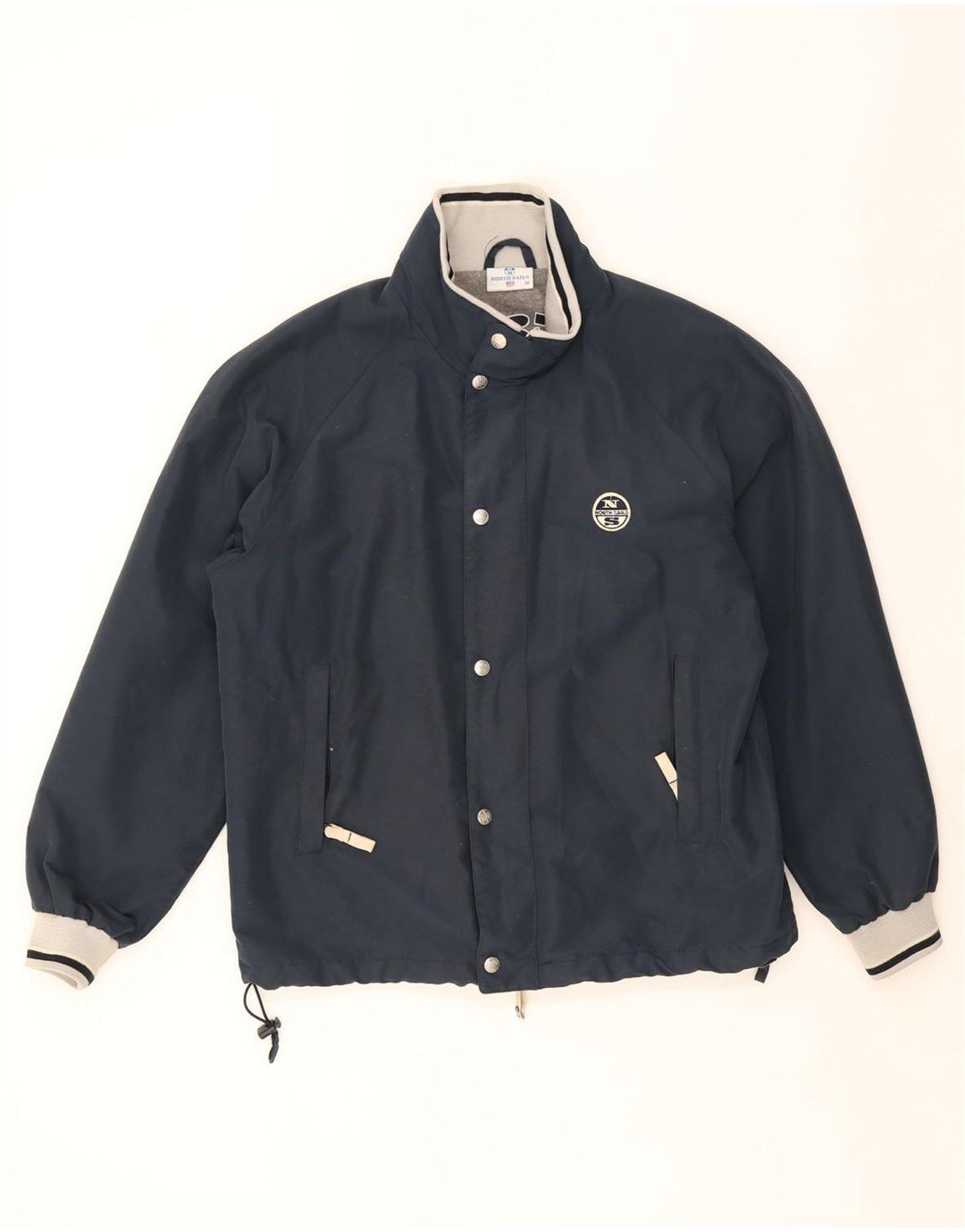 North Sails Veste Bomber Homme UK 38 Medium Bleu Marine Colorblock Coton