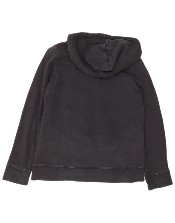 Adidas Pull à capuche surdimensionné graphique pour femme UK 10 Petit coton noir