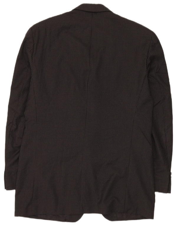 Chaps Ralph Lauren Veste blazer à 3 boutons pour homme UK 42 XL en laine à fines rayures grises