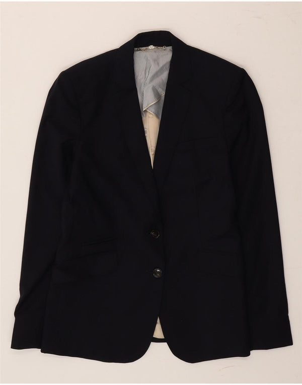Massimo Dutti Veste Blazer 2 Boutons Femme EU 40 Laine Bleu Marine Moyen