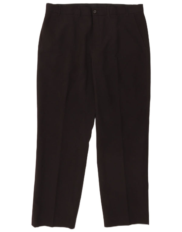 Marks & Spencer Pantalon Chino Droit Homme W38 L31 Noir Polyester