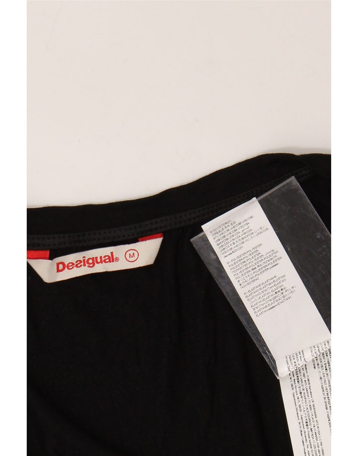 DESIGUAL Chemisier graphique sans manches pour femme UK 42 Medium Noir Floral