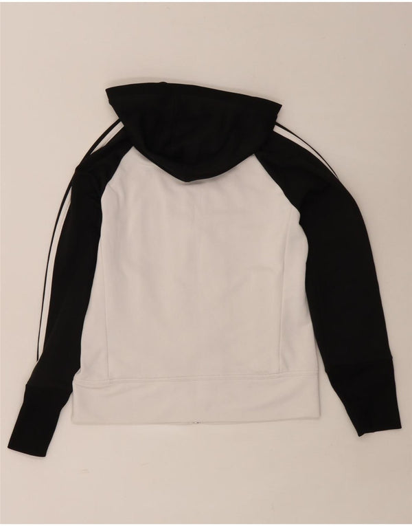 Adidas Clima 365 Zip Sweat à capuche pour femme UK 12 Blanc moyen Colorblock