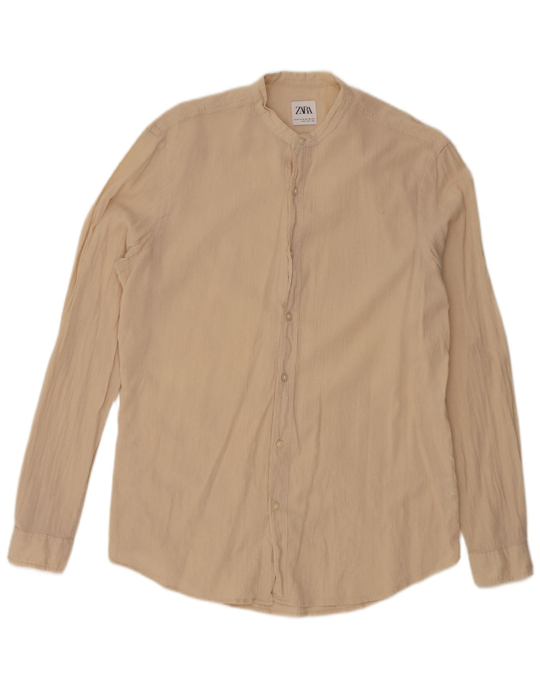 ZARA Chemise Homme Beige Moyen Coton