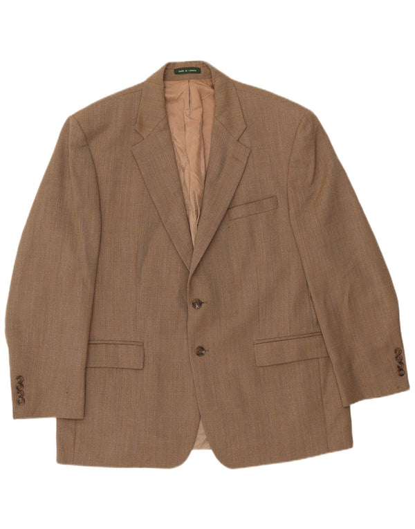 Ralph Lauren Veste blazer à 2 boutons pour homme UK 44 XL Laine à chevrons beige