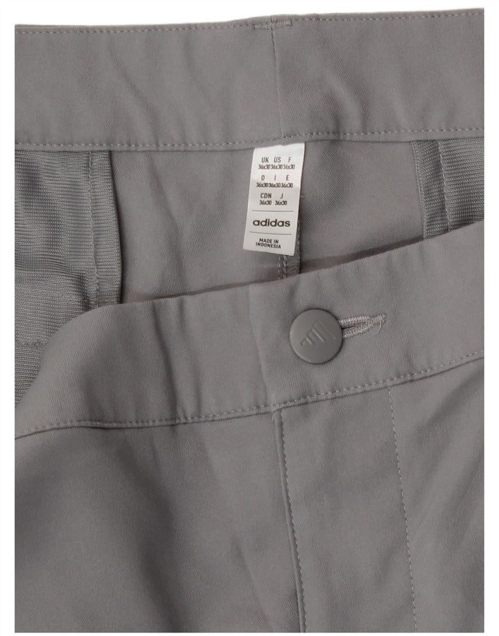 Adidas Pantalon Chino Slim Homme W36 L30 Gris Polyester
