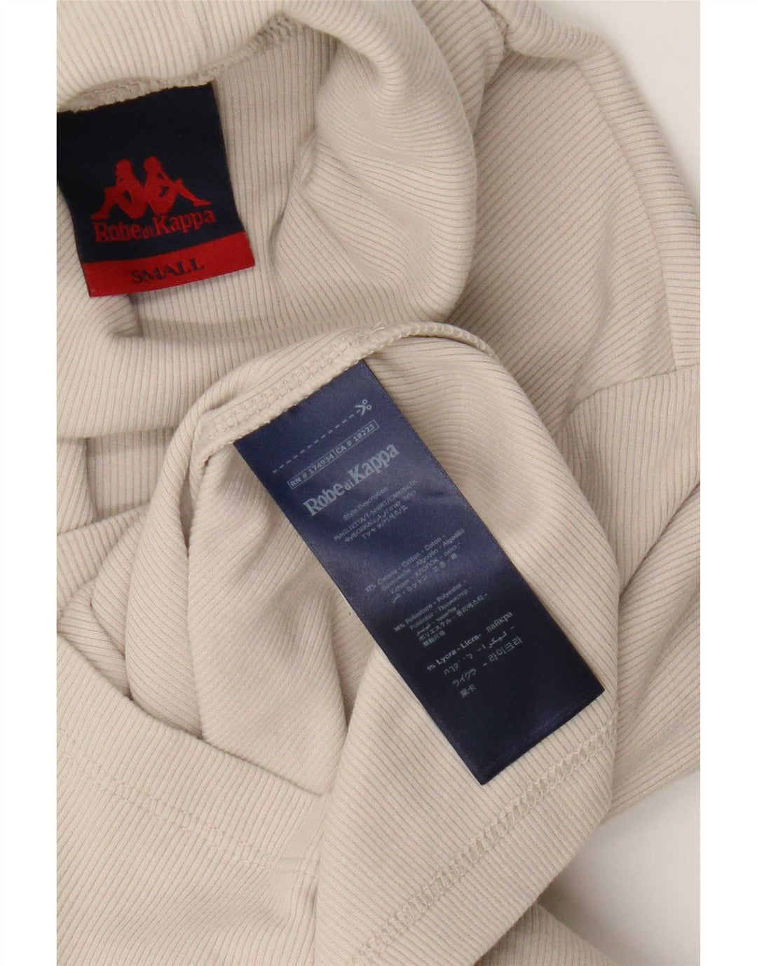 Kappa Haut à manches longues pour femme UK 10 Small Beige Coton