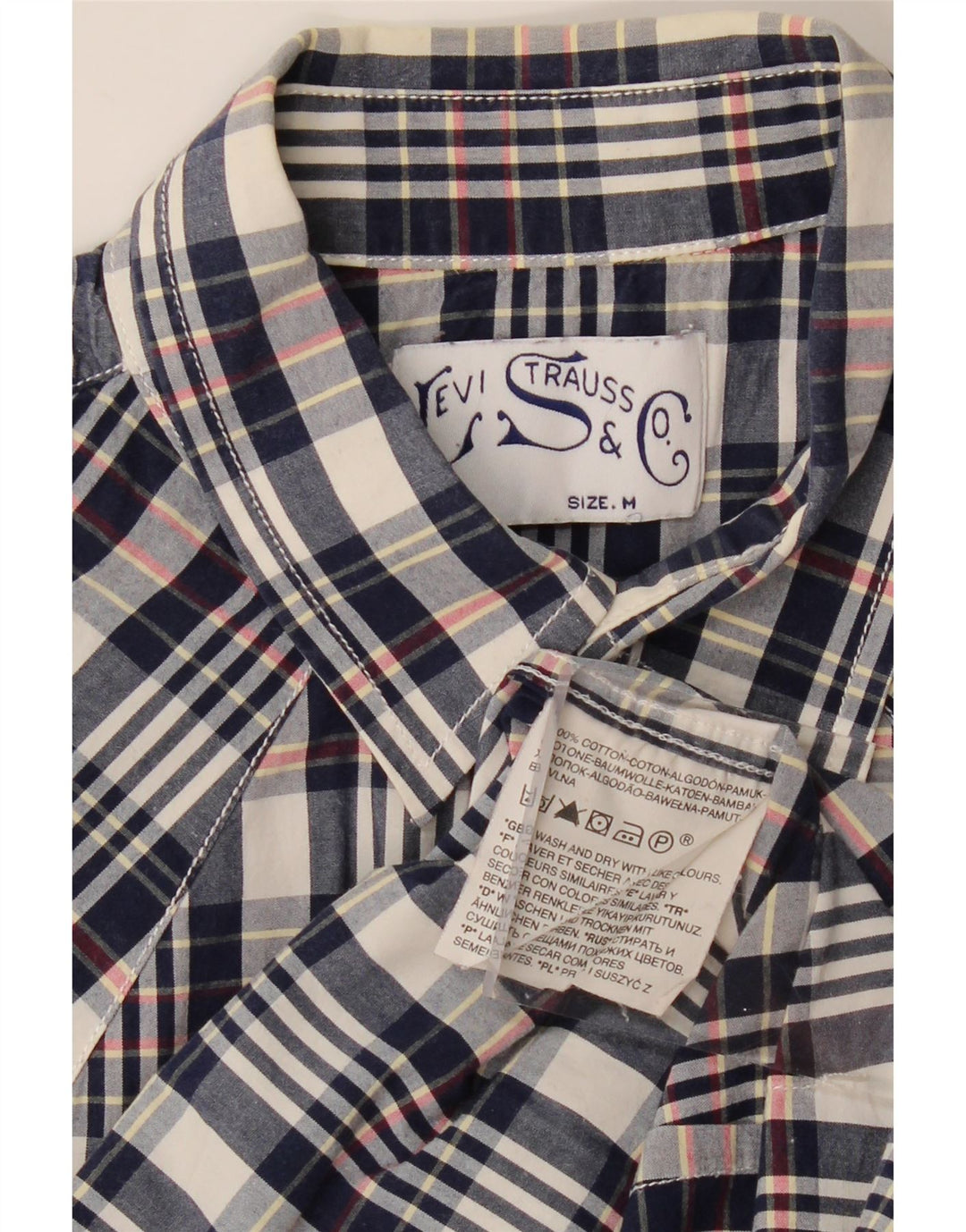 LEVI'S Chemise Homme Bleu Marine Moyen Carreaux Coton