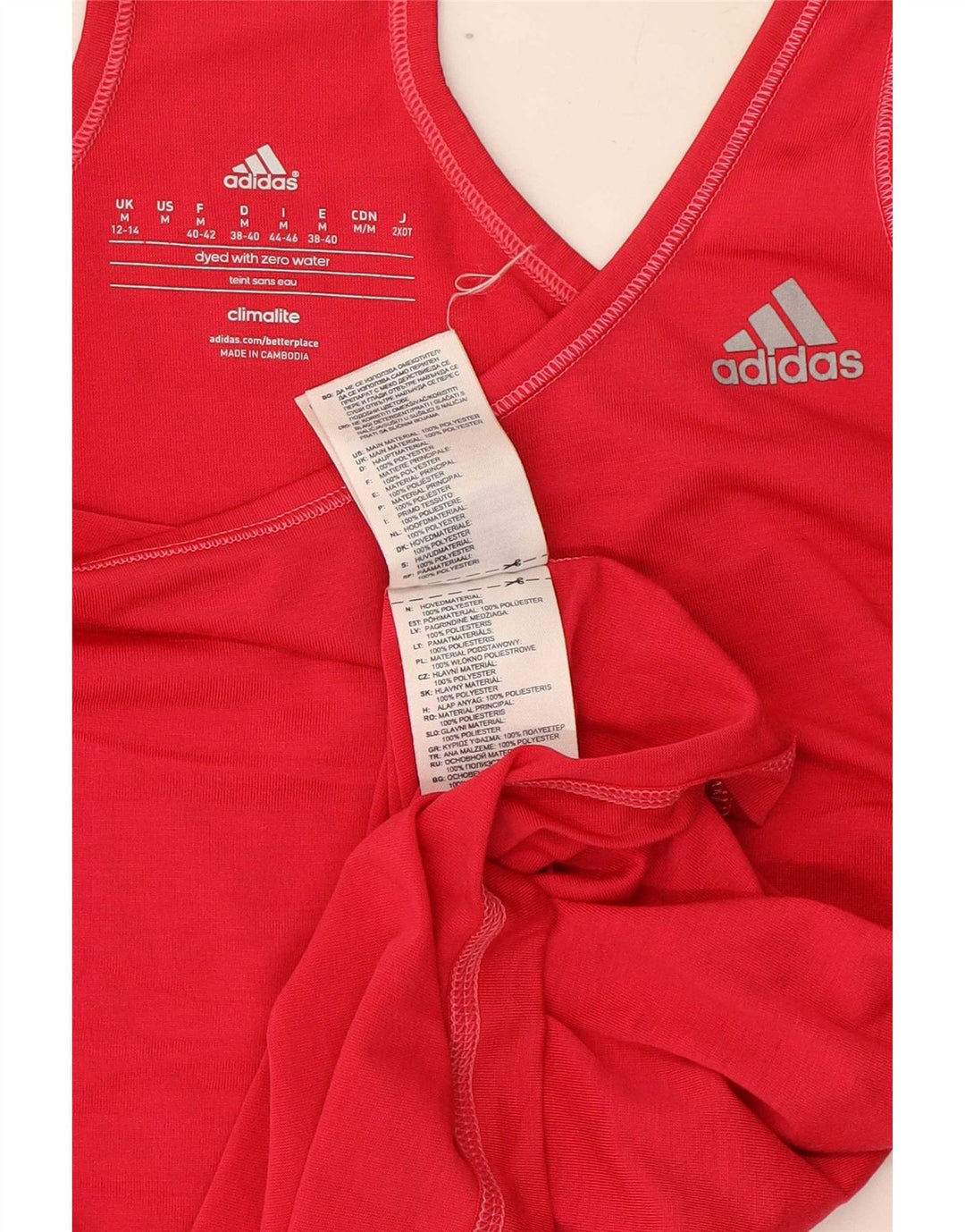 Adidas Femmes Climalite Débardeur UK 12/14 Rose Moyen Polyester