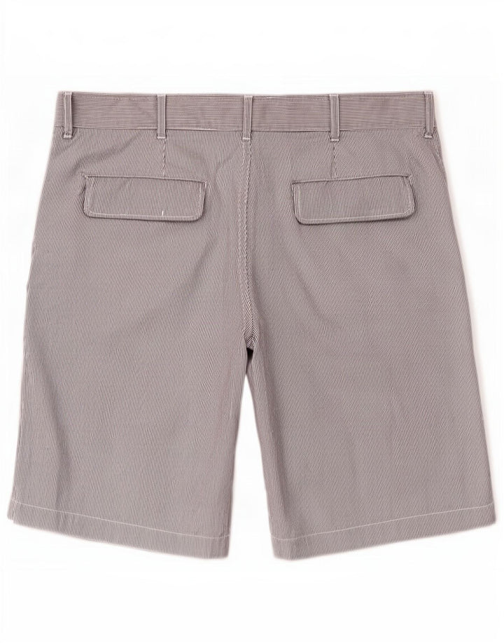 Benetton Short décontracté pour homme IT 48 Medium W38 Bleu rayé