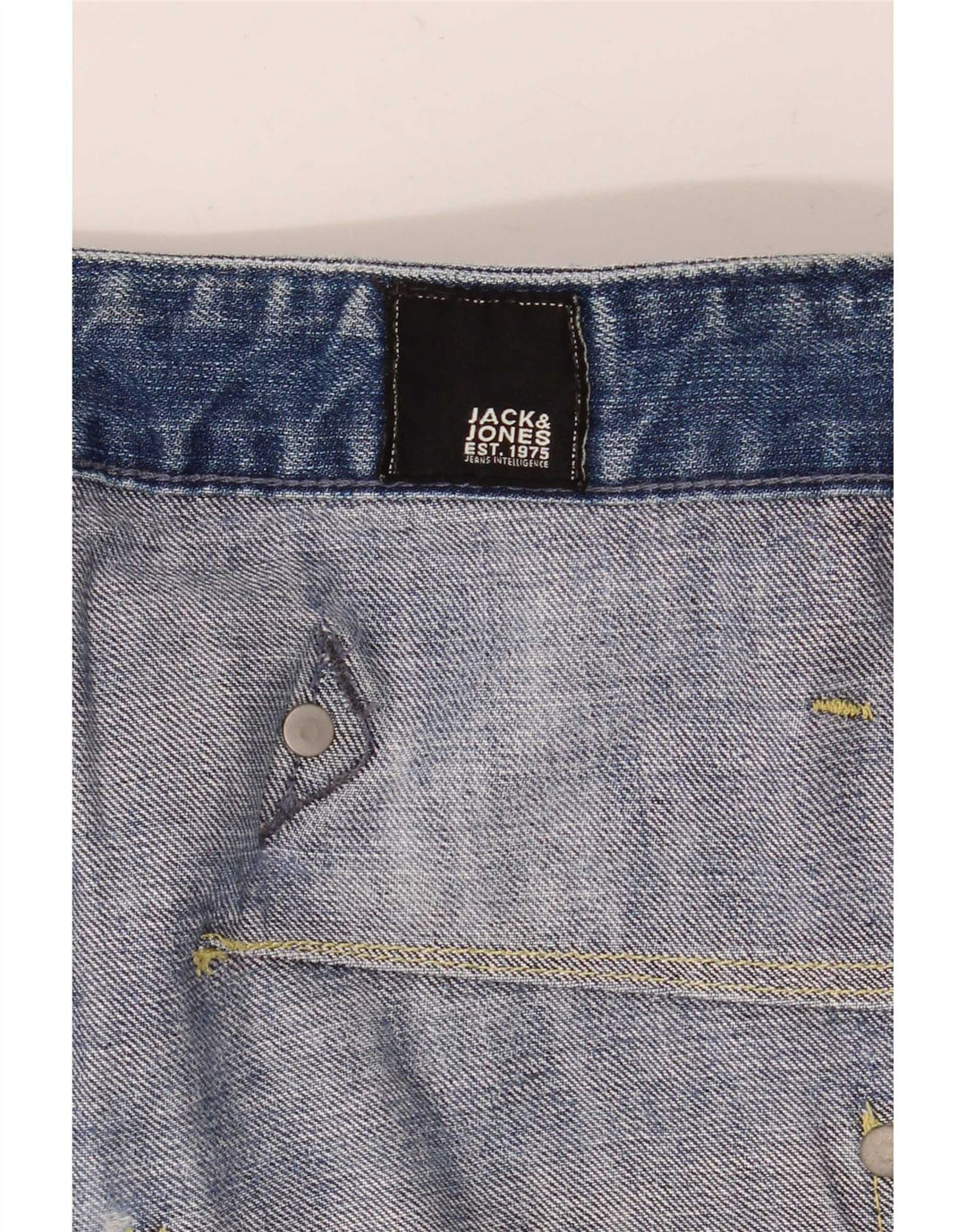 Jack & Jones Jean Court Cargo Effet Déchiré W30 L25 Homme Bleu