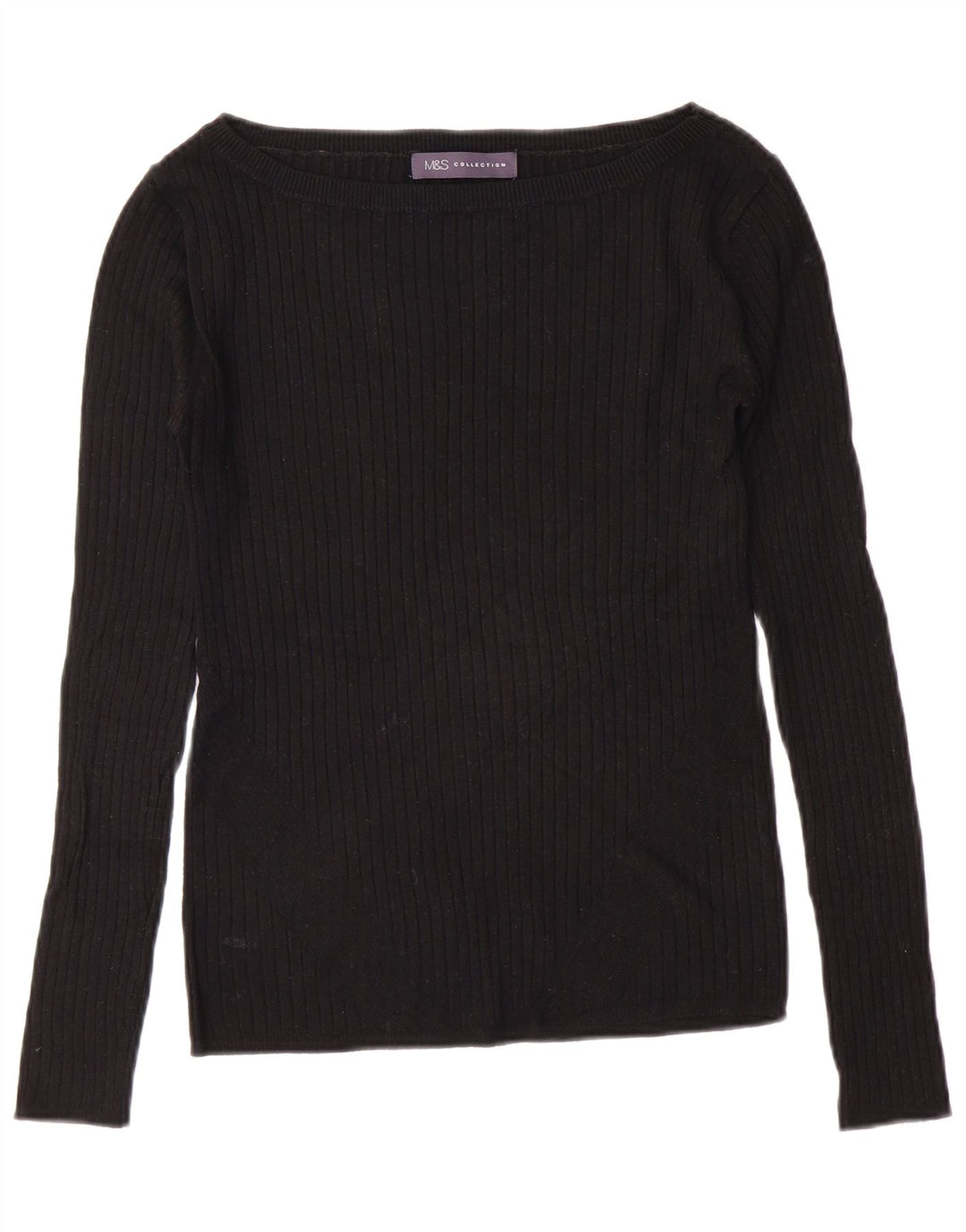 MARKS & SPENCER Pull col bateau pour femme UK 6 XS Noir