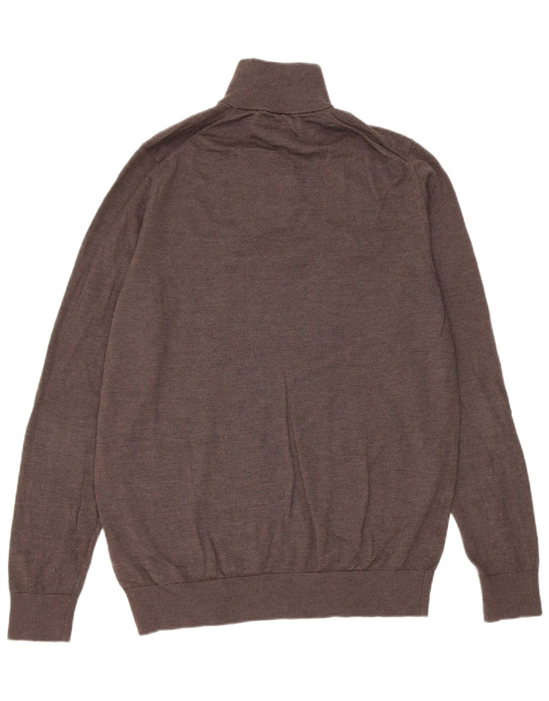 Marks & Spencer Pull autographe à col zippé pour homme Marron Taille L