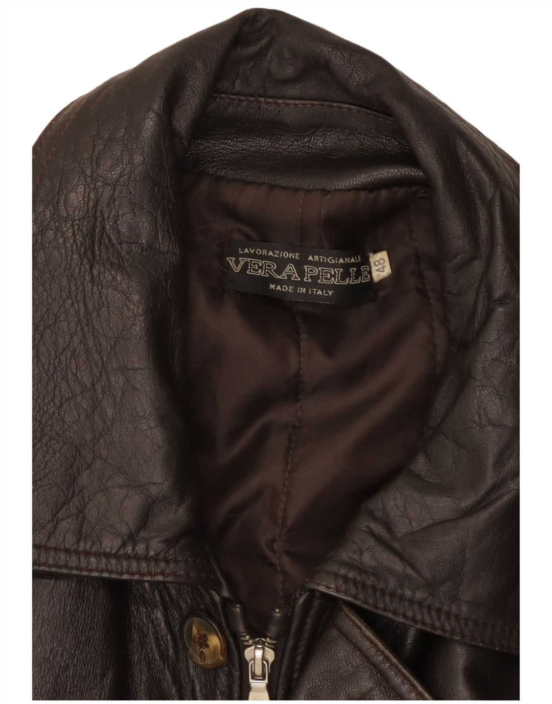 Lavorazione Artigianale Veste en Cuir Homme IT 48 Cuir Marron Moyen