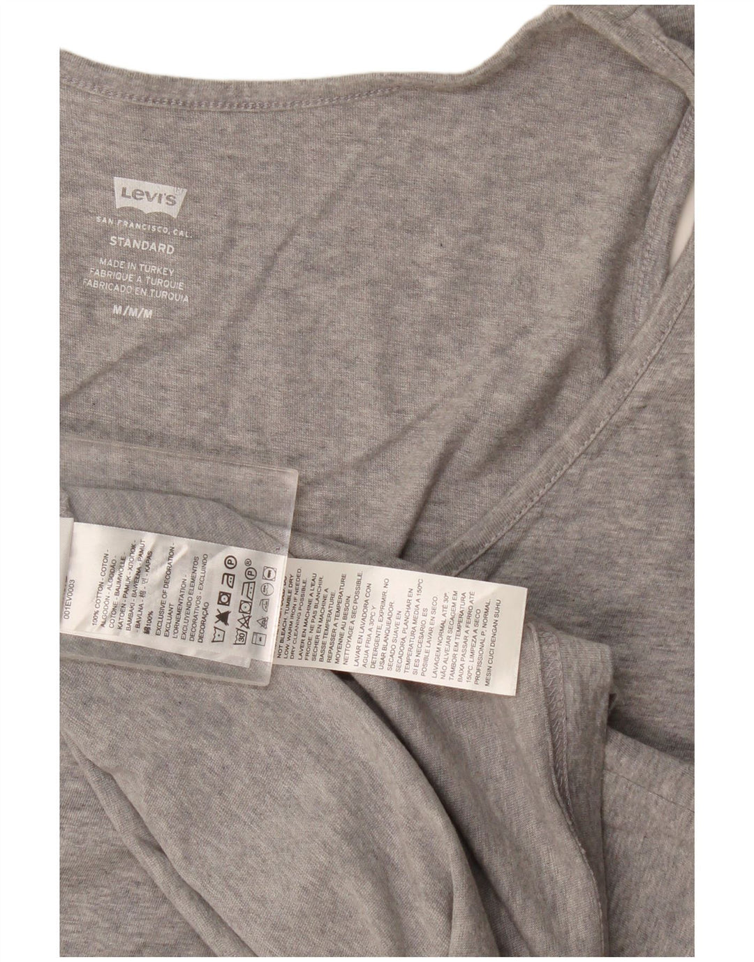 Levi's Débardeur Standard Homme Gris Moyen Flecked Cotton