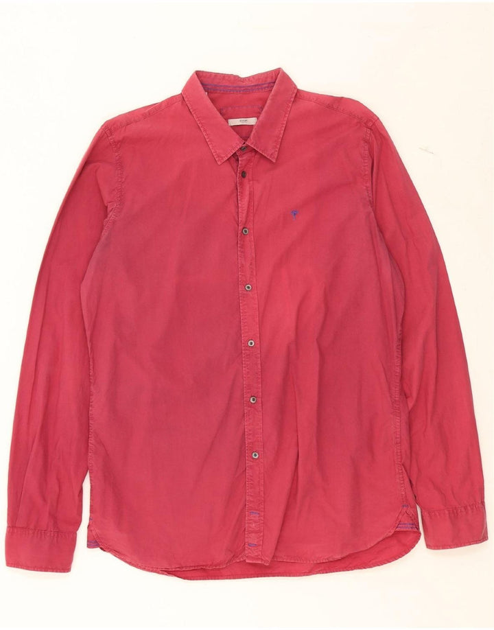 JOOP Mens Slim Fit Shirt XL Red Cotton Vintage Joop and Second-Hand Joop from Messina Hembry 