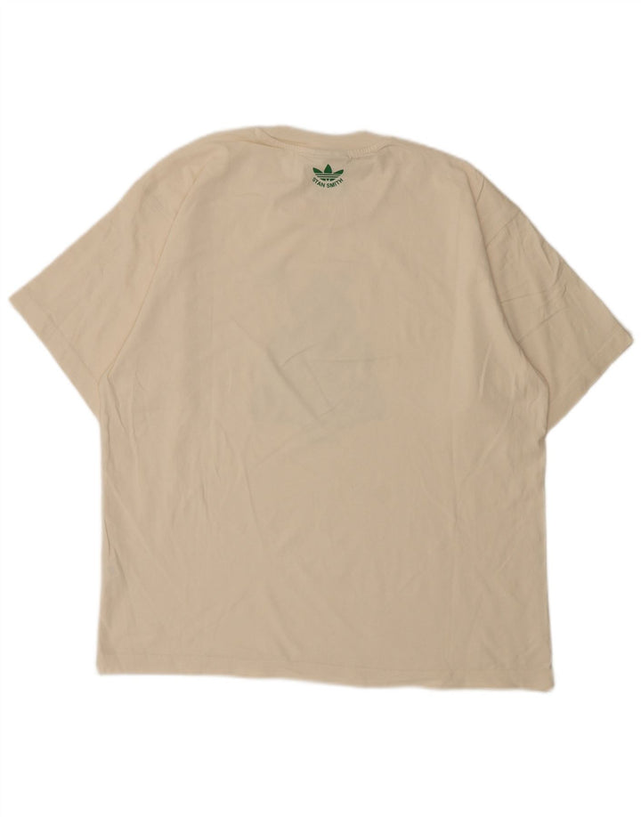 Adidas T-Shirt Graphique Homme Blanc Moyen