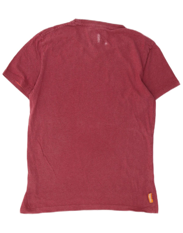SUPERDRY T-Shirt Homme Coton Bordeaux Moyen