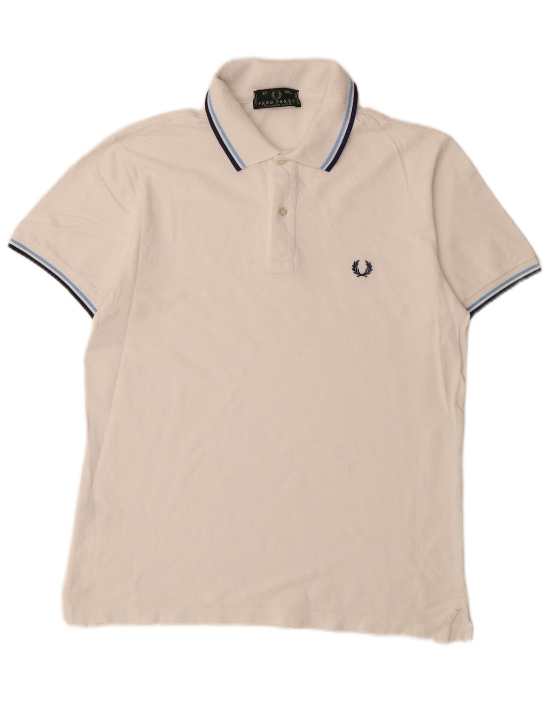 FRED PERRY Polo Homme Blanc Moyen Coton