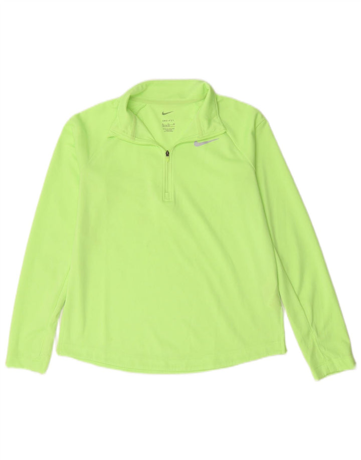 Haut de survêtement Nike Dri Fit Zip Neck pour garçon 13-14 ans Vert
