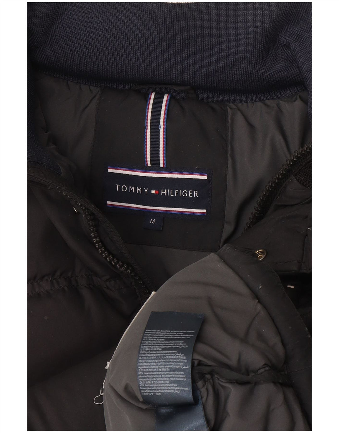 Tommy Hilfiger Veste matelassée à capuche pour homme UK 38 Gris moyen Coton