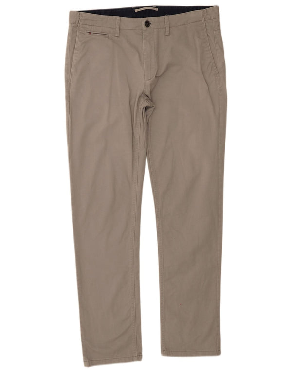 Zara Mens Straight Chino Trousers EU 44 Large W34 L31 Grey