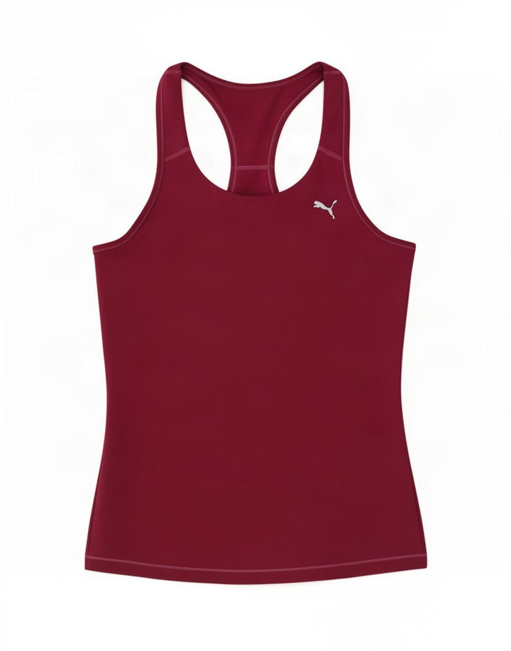 Puma Débardeur Femme UK 12 Polyester Bordeaux Moyen