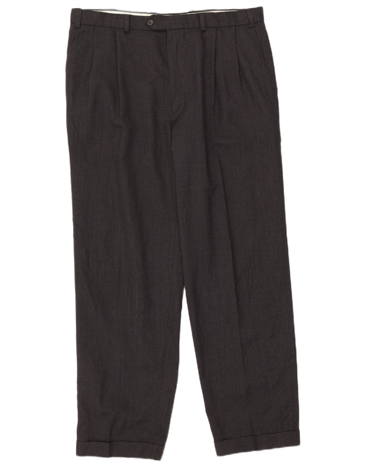 Marks & Spencer Pantalon de costume pour homme W38 L31 Gris pied-de-poule