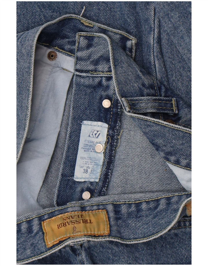 Trussardi Jean Droit W38 L29 Bleu Coton Femme