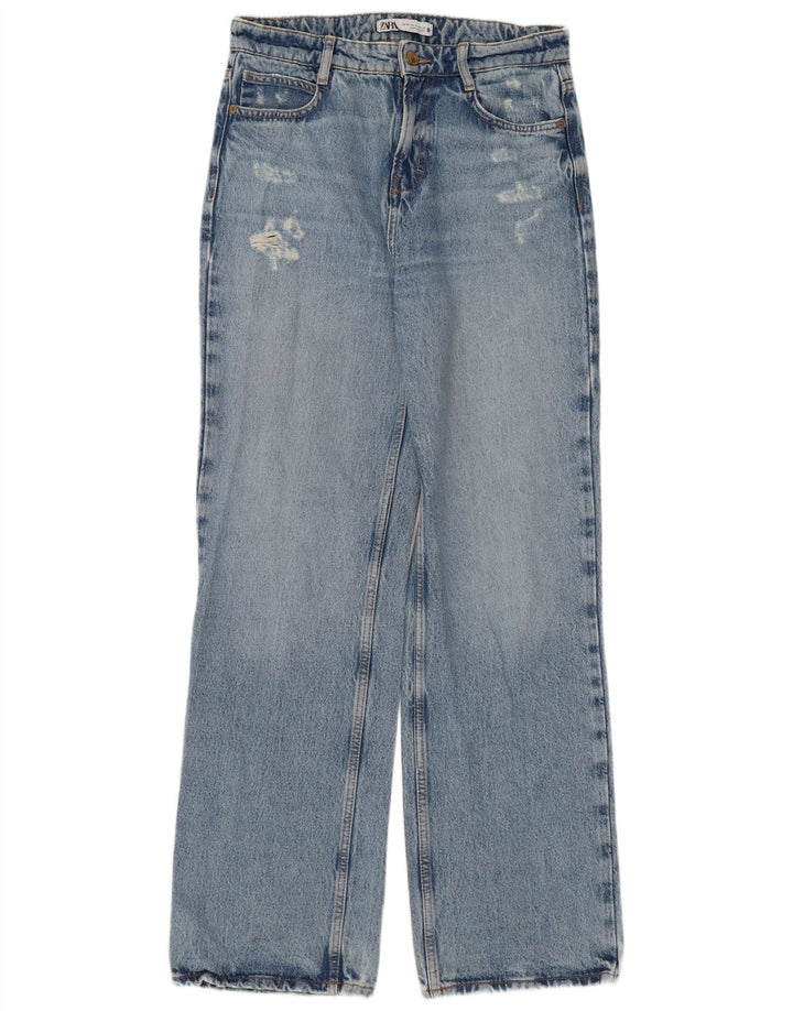 ZARA Jean bootcut effet vieilli pour femme EU 36 XS W26 L32 Bleu