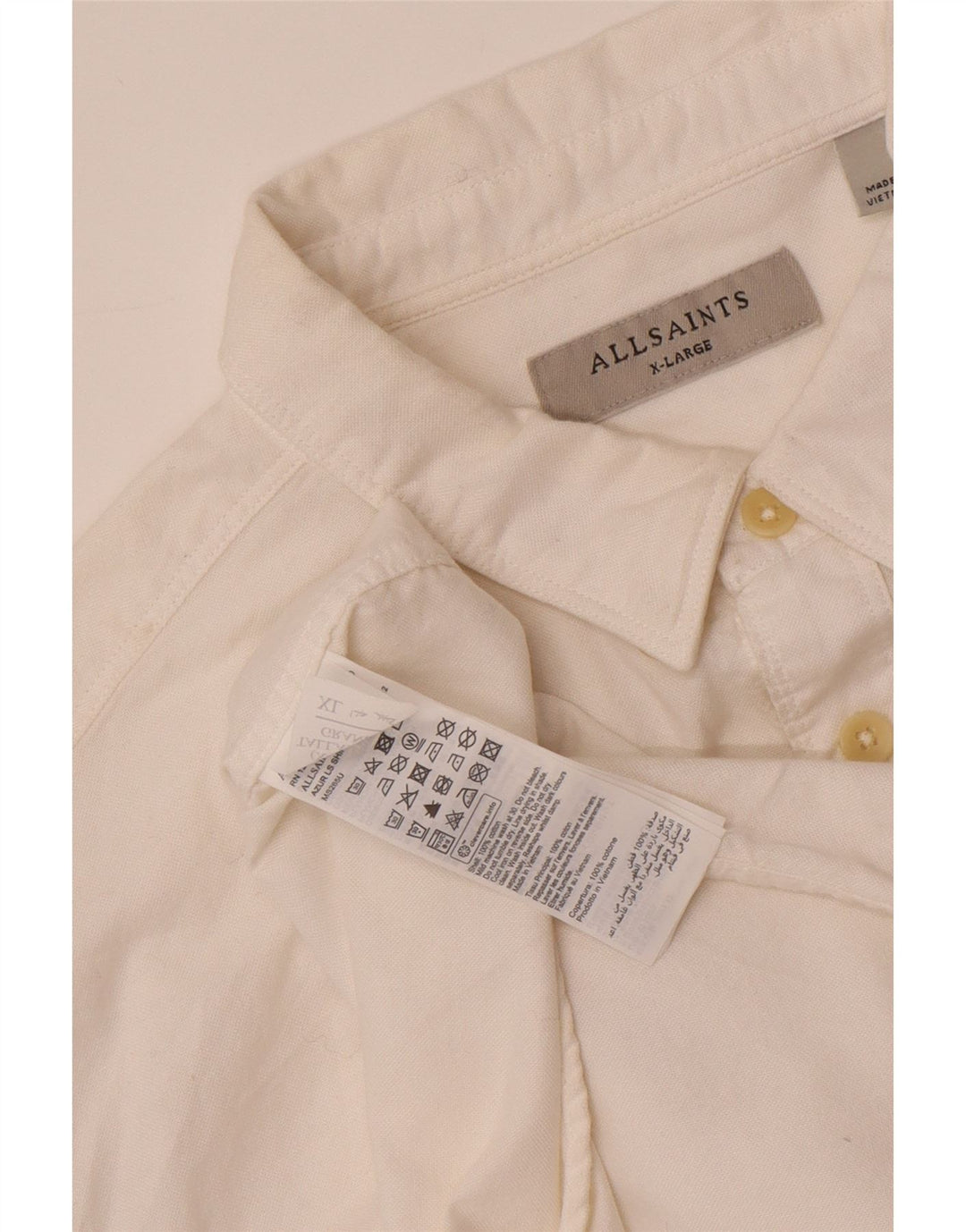 ALL SAINTS Chemise Homme XL Blanc Coton
