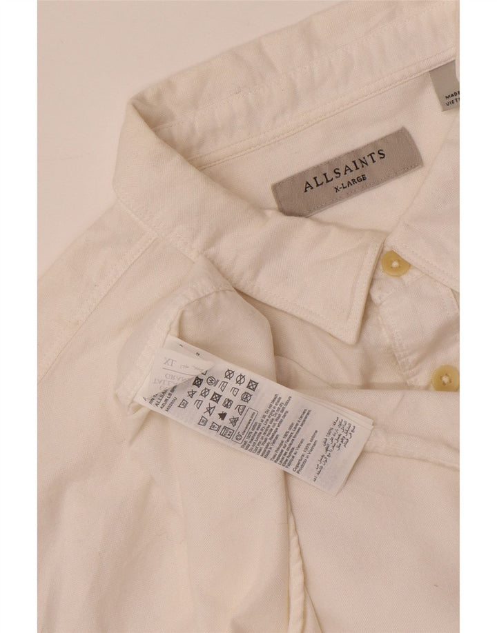 ALL SAINTS Chemise Homme XL Blanc Coton