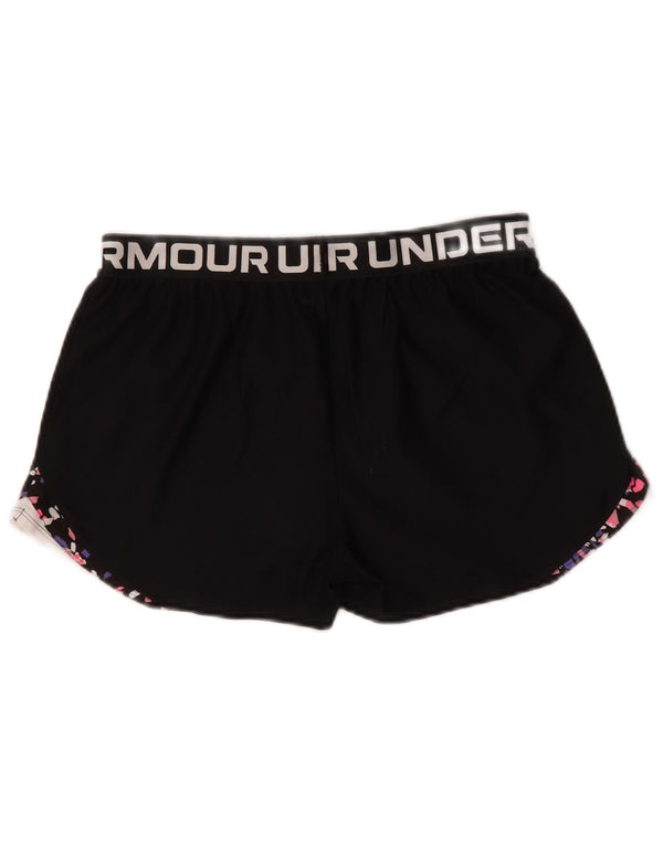 Under Armour Short de sport Heat Gear Graphic pour fille 13-14 ans XL Noir