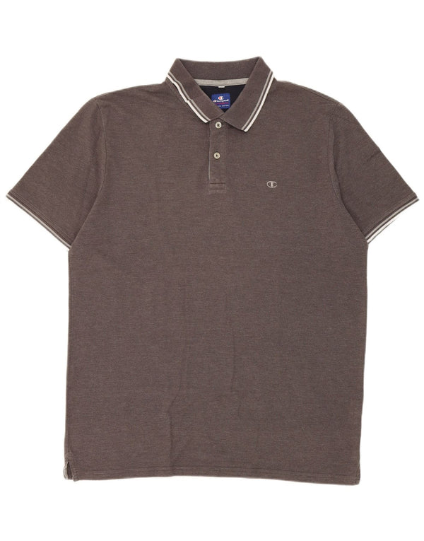 Champion Mens Polo Shirt XL Grey Cotton