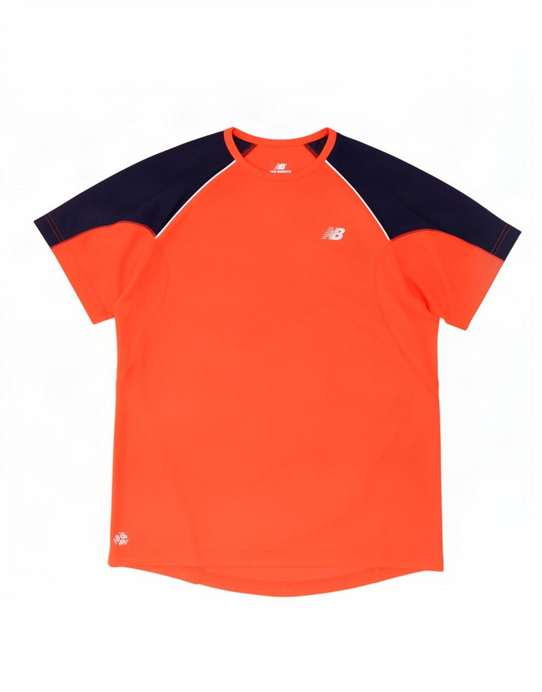 New Balance T-Shirt Homme Top XL Rouge Colourblock Polyester