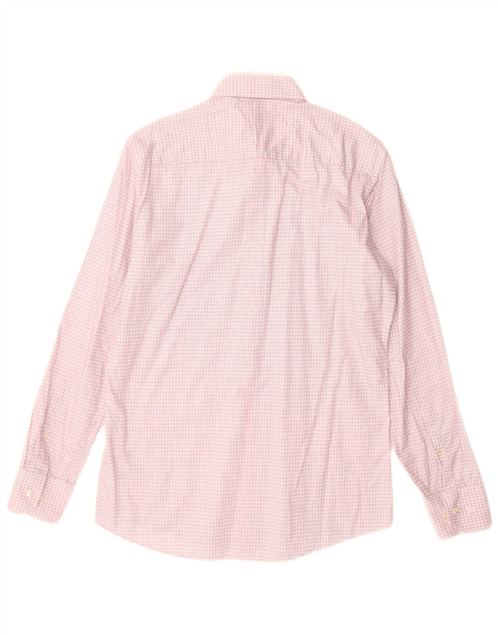 Roy Robson Chemise coupe régulière pour homme Taille 39 15 1/2 Coton à carreaux rose moyen