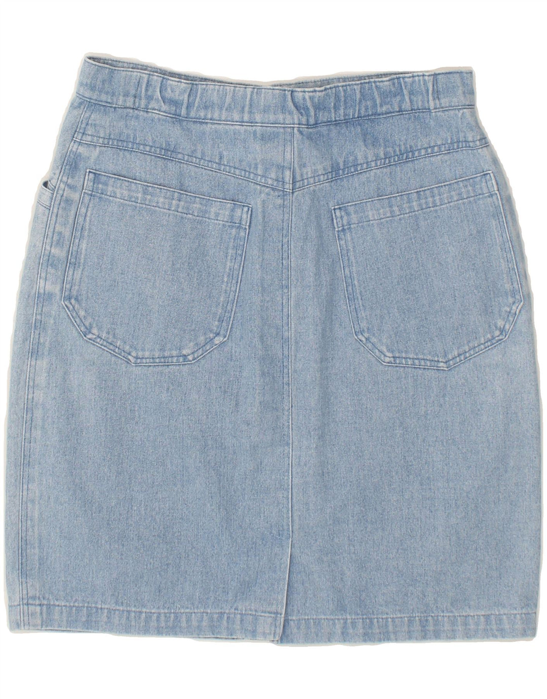 VINTAGE Womens Denim Skirt W28 Medium Blue Cotton Vintage Vintage and Second-Hand Vintage from Messina Hembry 