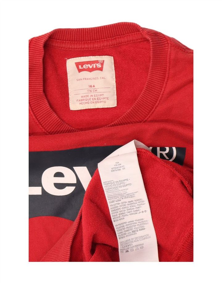 Levi's Sweatshirt Graphique Garçon 15-16 ans Rouge Coton
