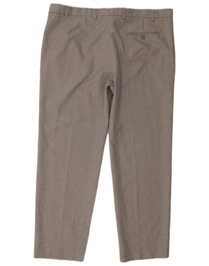Marks & Spencer Pantalon de costume classique pour homme W42 L31 Gris Polyester