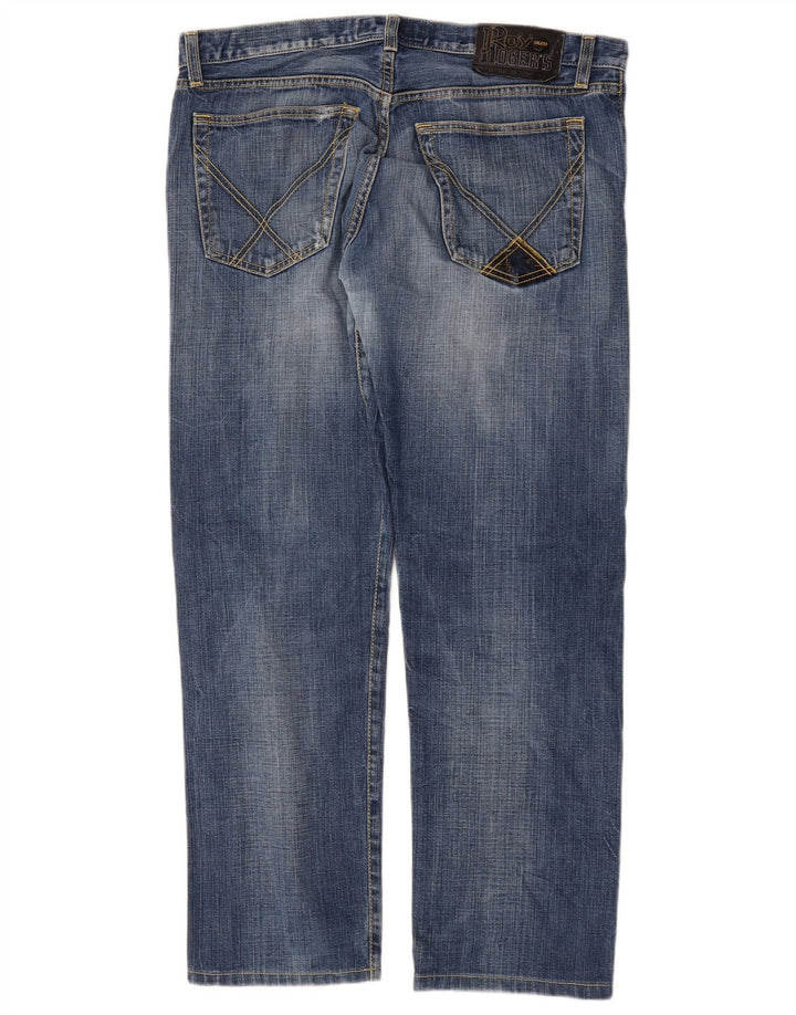 Roy Rogers Jean droit vieilli pour homme W35 L29 Bleu