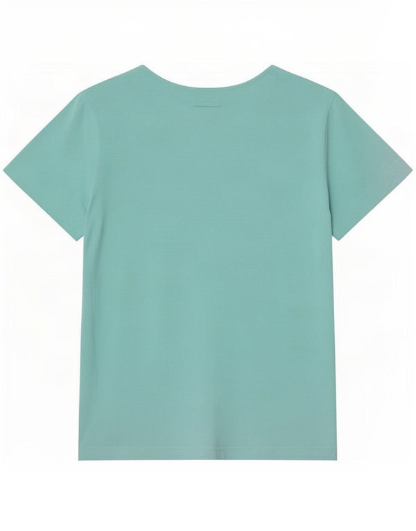 Lacoste T-Shirt Femme Top Taille 44 Grand Coton Turquoise
