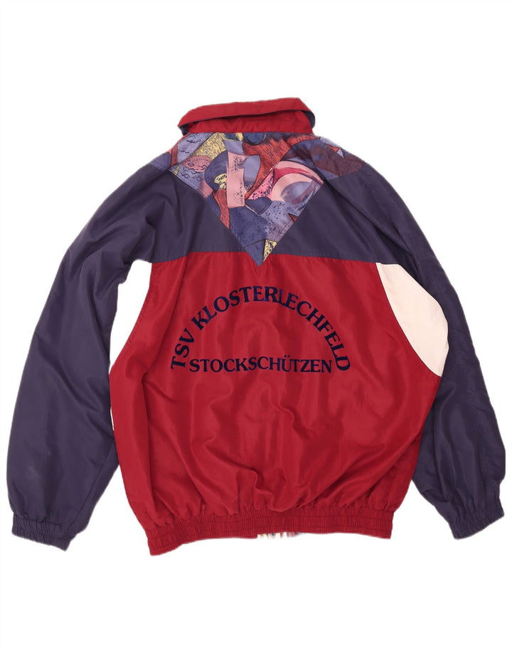 VINTAGE Veste de survêtement graphique pour homme 2XL Bleu marine Colourblock