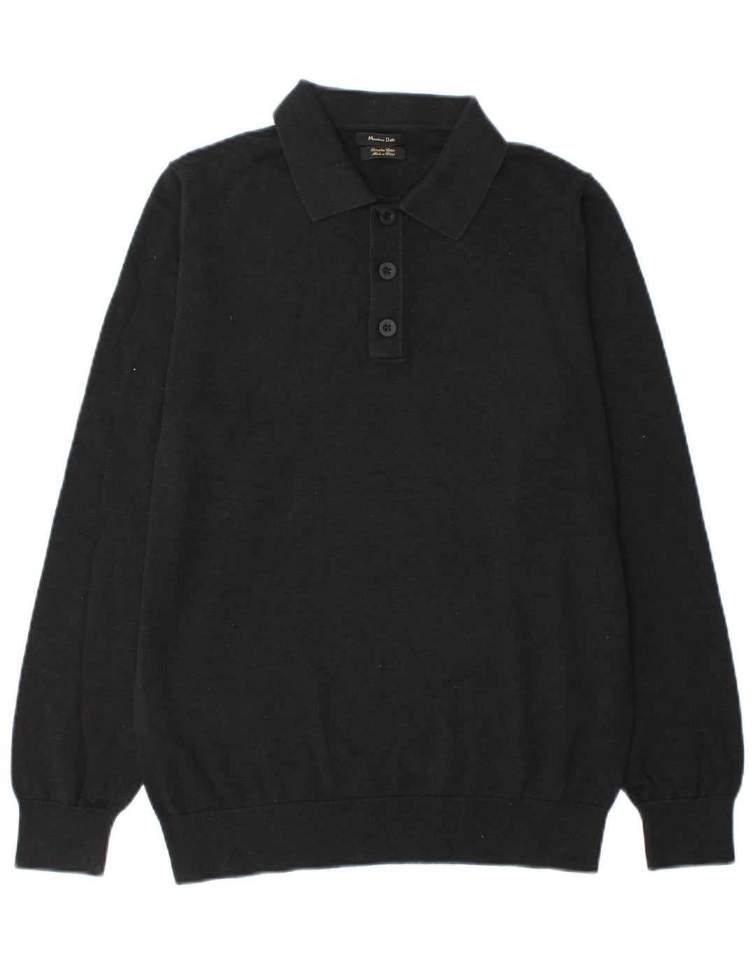 Massimo Dutti Pull Col Polo Homme Noir Moyen Coton