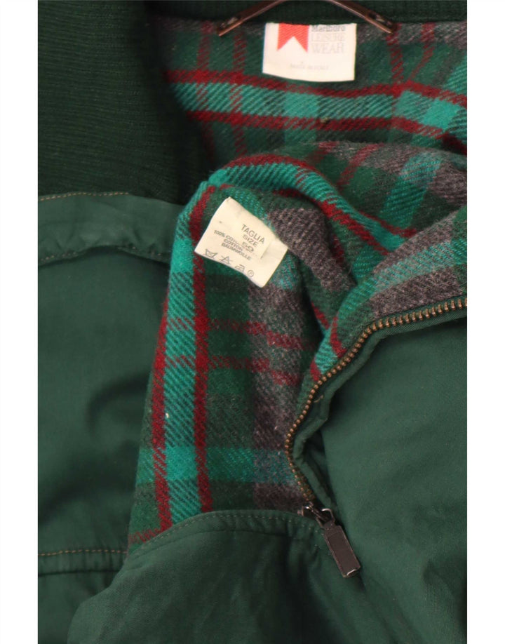 Marlboro Veste Bomber Homme IT 50 Large Vert Colorblock Coton