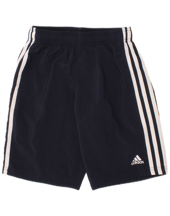 Short de sport Adidas garçon 9-10 ans bleu marine polyester