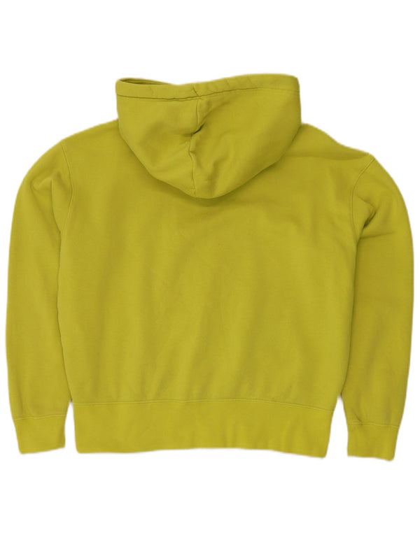 NIKE Pull à capuche surdimensionné pour femme UK 6 XS Jaune Coton