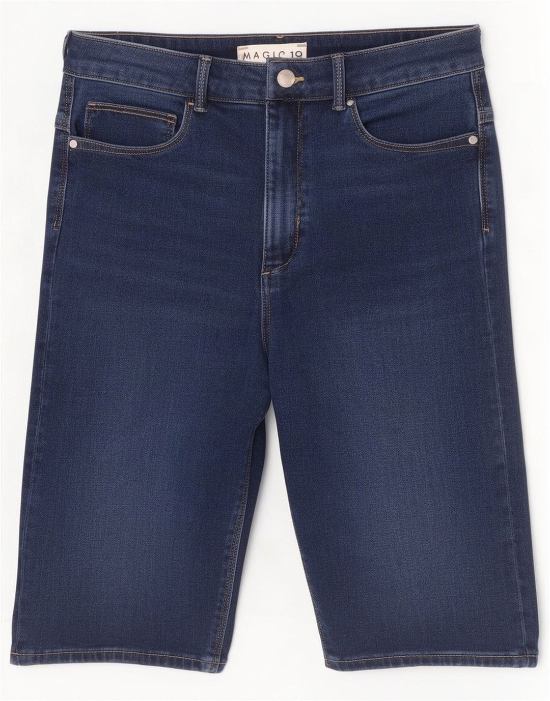 Marks & Spencer Short en denim magique pour femme UK 12 Medium W28 Bleu marine
